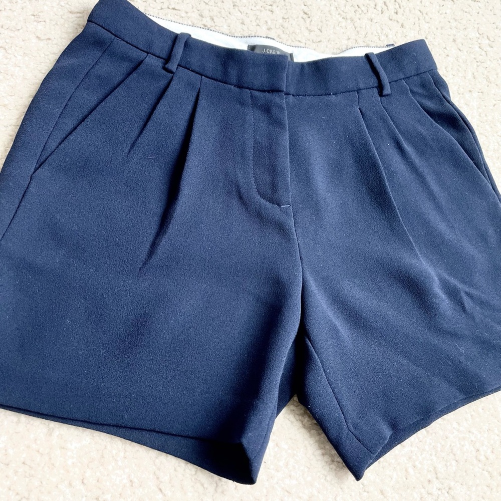 J. Crew Pleated Crepe Shorts